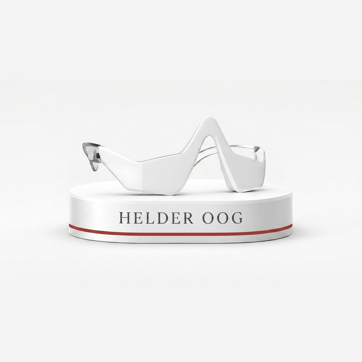 Helder Oog oogtoestel op 'n gebrandmerkte plint